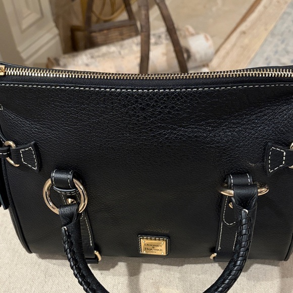 DOONEY & BOURKE Leather Handbag Sorrento Satchel Purse Crossbody, Black/NWT - Picture 8 of 16
